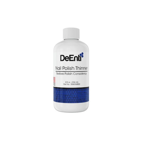 8 oz Bottle of DeEnti Nail Polish Thinner to Extend Polish Life