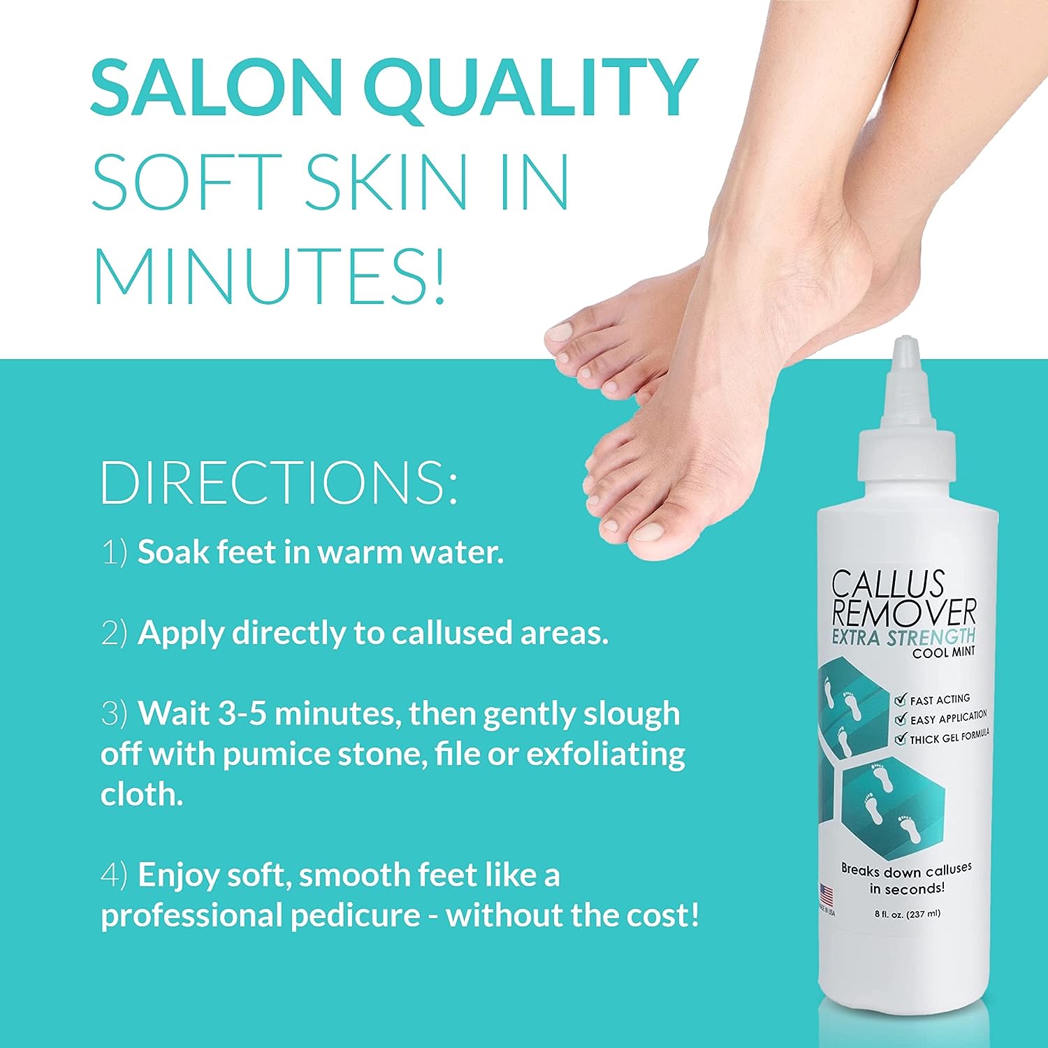 Cool Mint Callus Remover Gel, Extra Strength