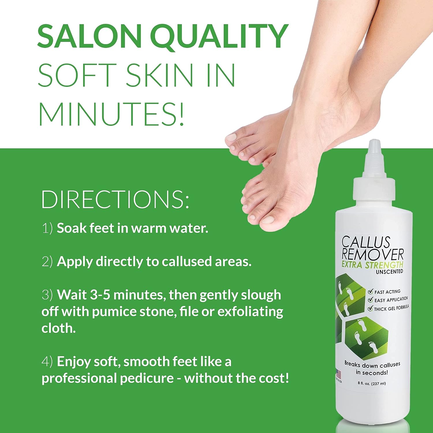 Unscented Callus Remover Gel, Extra Strength