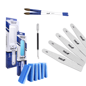 Nail Tools and Accessories Category including DeEnti Brushes, Files, and Foot Care Tools