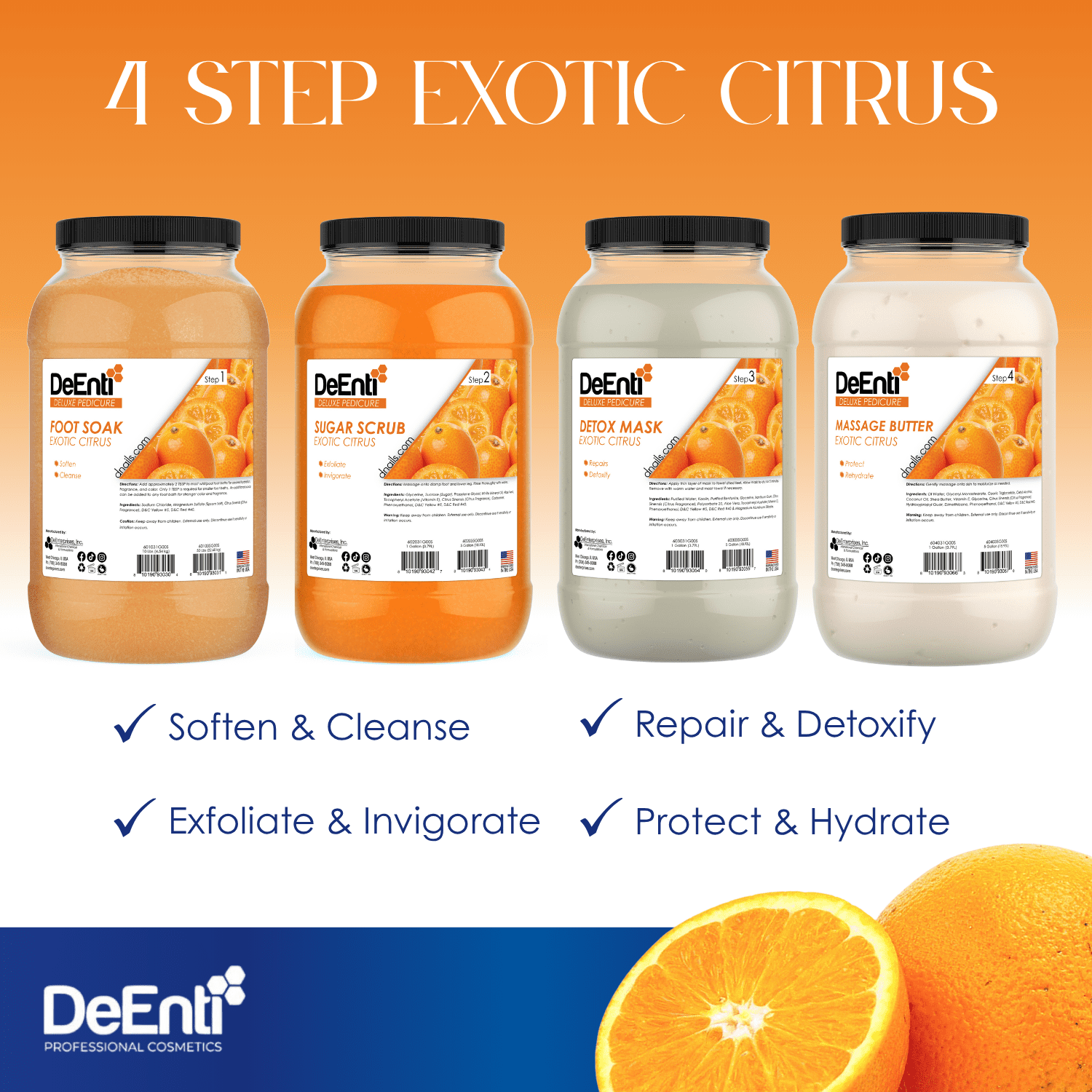 Exotic Citrus Deluxe 4 Step Pedicure - 1 Gallon - Image 2