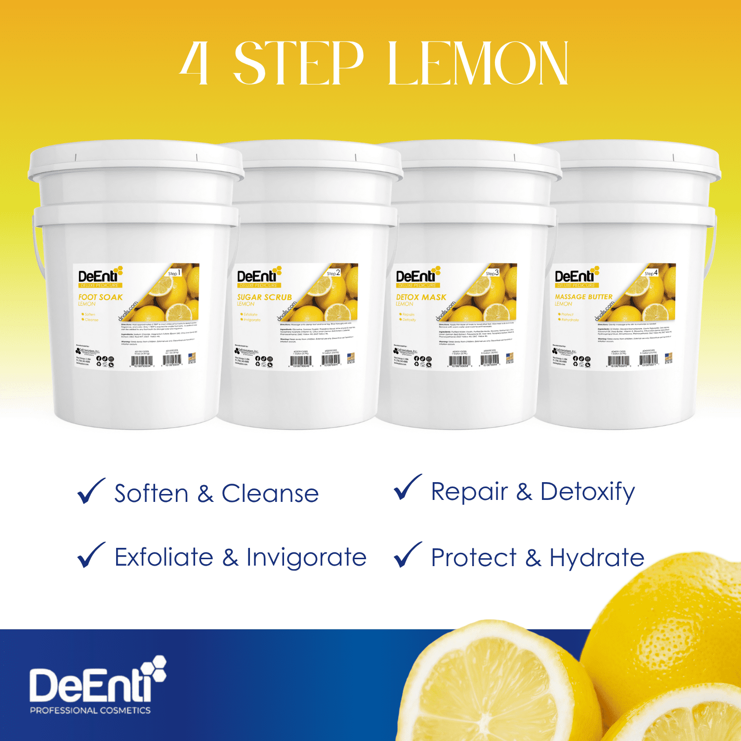 Lemon Deluxe 4 Step Pedicure - 5 Gallon - Image 2