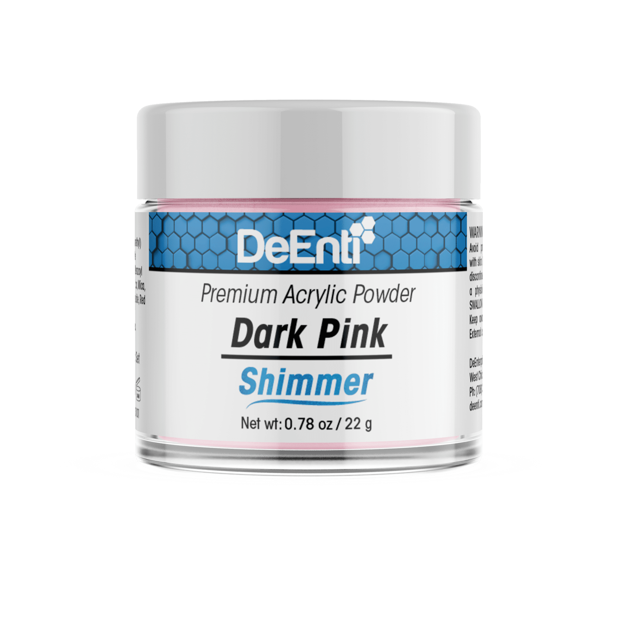 Dark Pink Shimmer Acrylic Powder - 0.78 oz