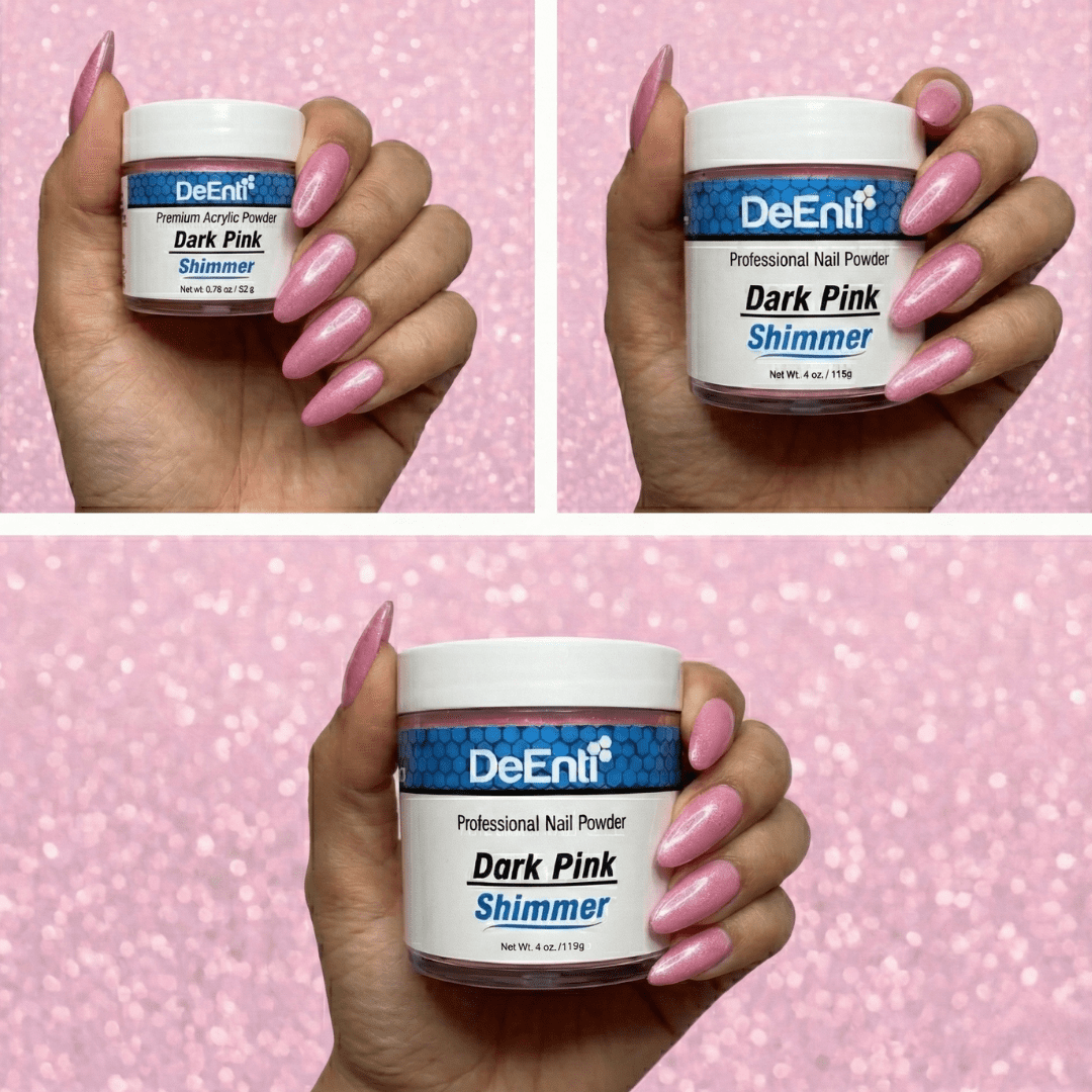 Dark Pink Shimmer Acrylic Powder - 0.78 oz - Image 4