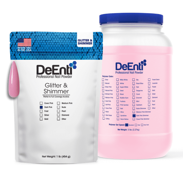 Dark Pink Shimmer Acrylic Powder - LBS